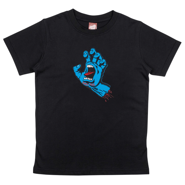 Santa Cruz Skateboards Youth Screaming Hand T-Shirt voorkant zwart