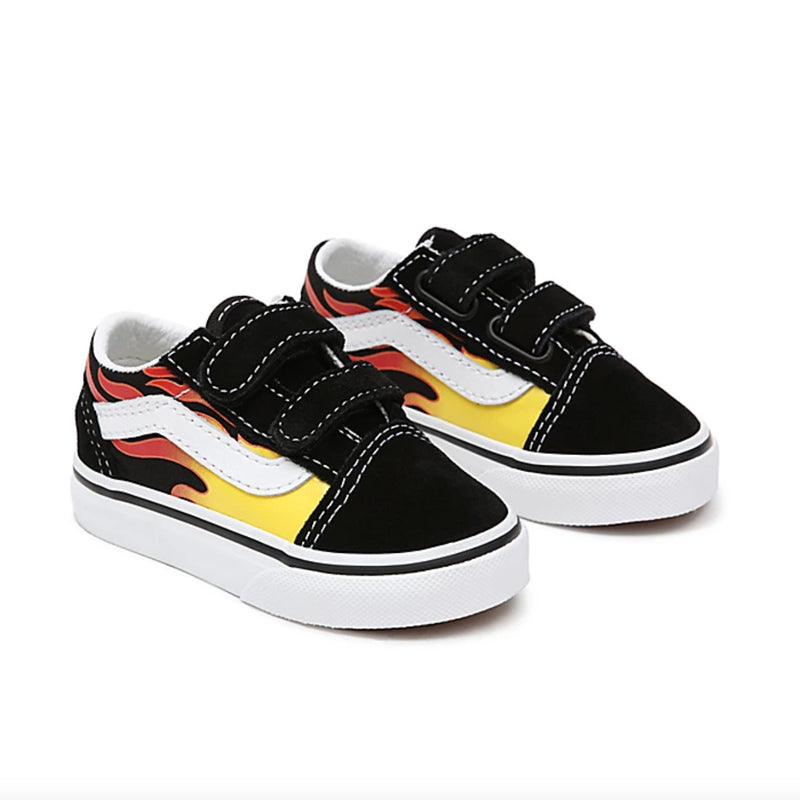 Bestel de Vans FLAME OLD SKOOL Velcro  PEUTERSCHOENEN (1-4 JAAR) veilig, gemakkelijk en snel bij Revert 95. Check onze website voor de gehele Vans collectie.	