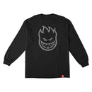 Spitfire Bighead Youth Longsleeve T-shirt zwart zilver voorkant Revert95.com