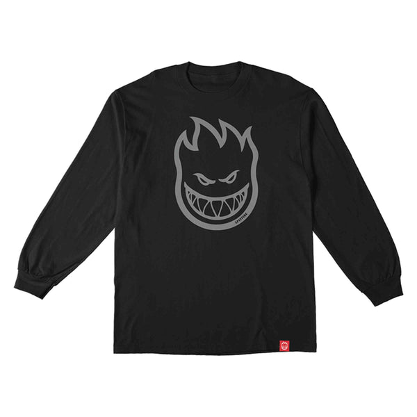 Spitfire Bighead Youth Longsleeve T-shirt zwart zilver voorkant Revert95.com