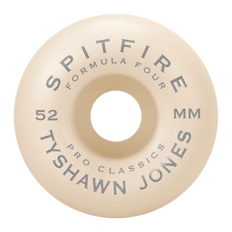 Spitfire Tyshawn Jones formula 4 classic skateboard wielen 99d  52mm graphic achterkant