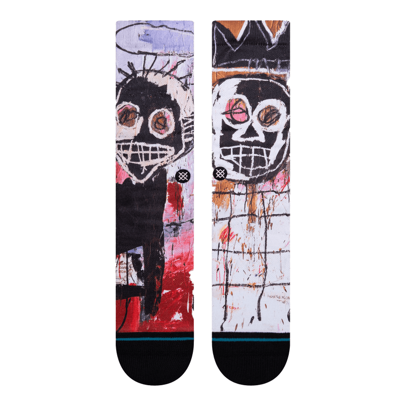 Stance Jean-Michel Basquiat UNTITLED 1982 CREW sokken voorkant plat