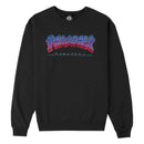 Thrasher GODZILLA BURST CREW SWEAT BLACK voorkant sweater Revert95.com