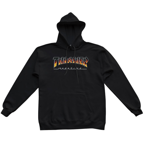 Thrasher BBQ Redux Hoodie Black voorkant