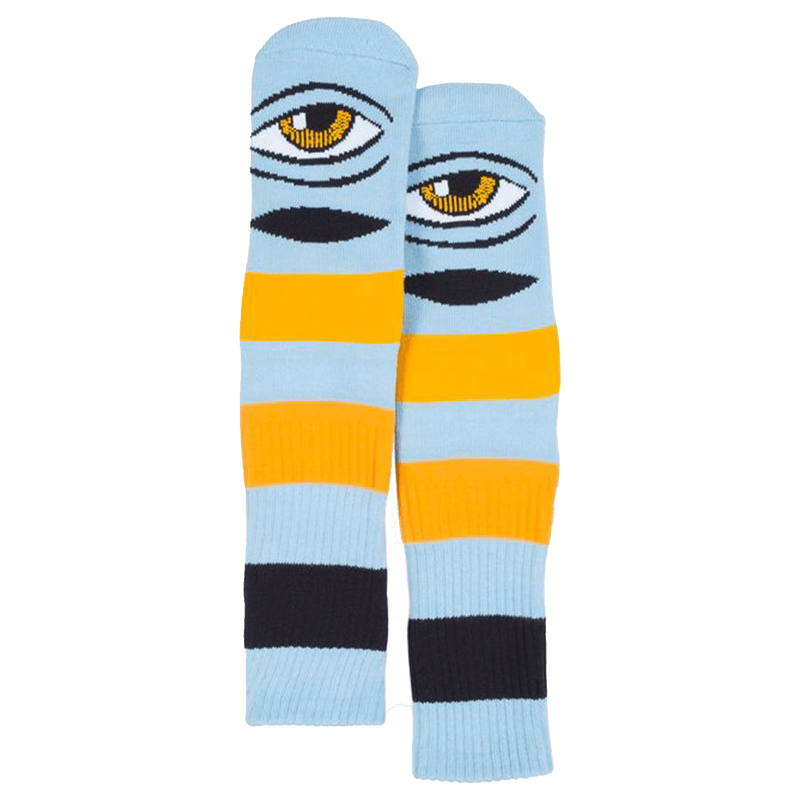 Toy machine SECT EYE BIG STRIPE SOCK baby blue sokken