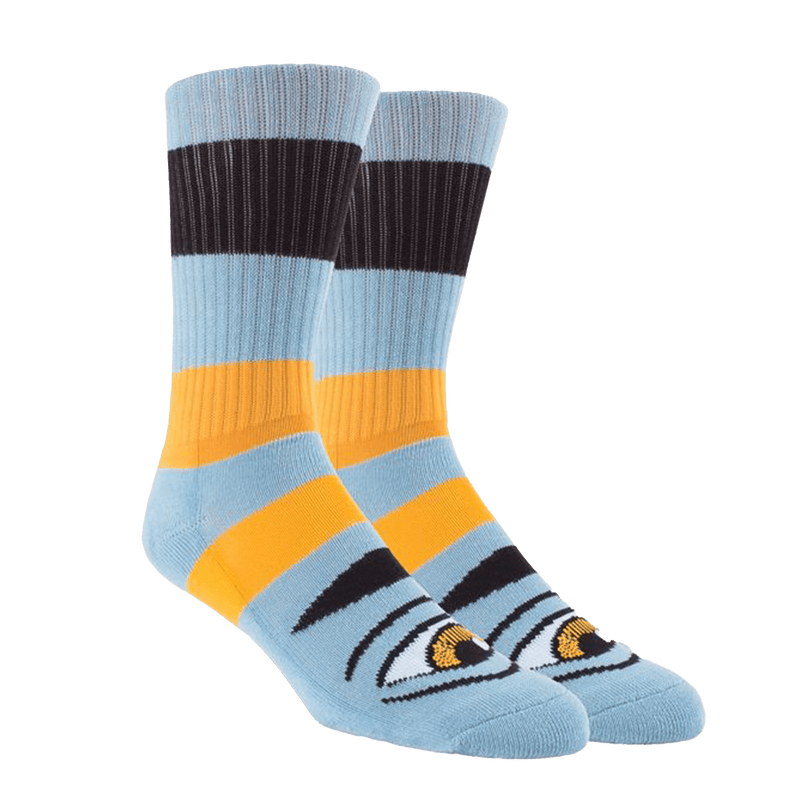 Toy machine SECT EYE BIG STRIPE SOCK baby blue sokken