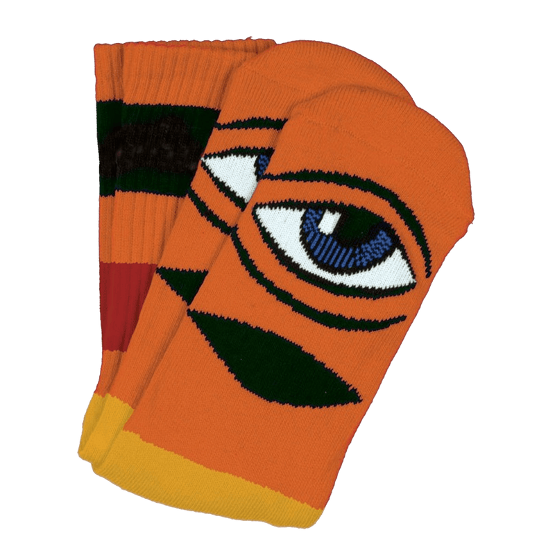 Toy Machine SECT EYE BIG STRIPE SOCK oranje