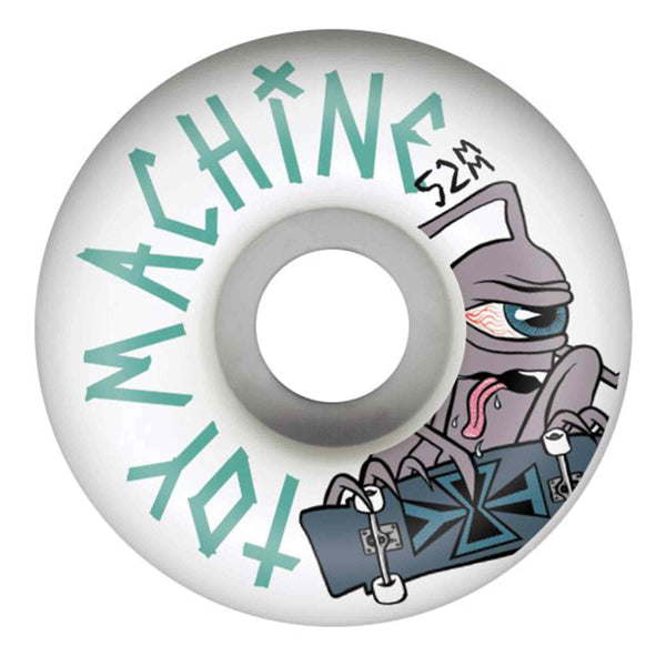 Toy Machine SECT SKATER wheels 99A skateboard wielen 52mm grijs wit Revert95.com