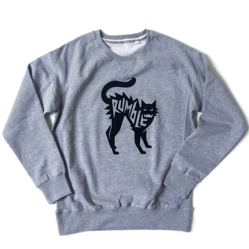 Grey Black Cat Sweater