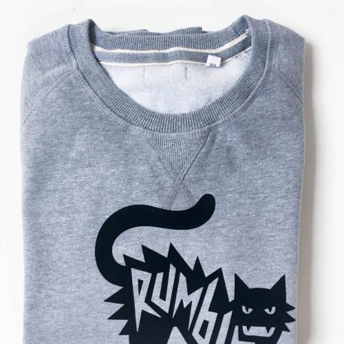 Grey Black Cat Sweater