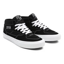 Vans Skate Half Cab Black White – zwarte suède mid-top skateschoen met witte details en Half Cab patch