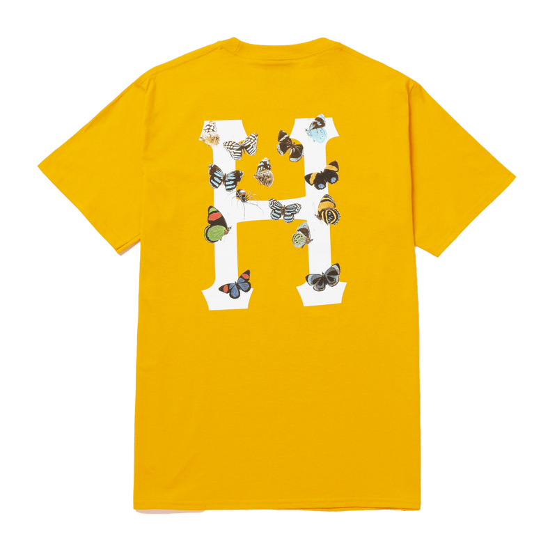 HUF PREY CLASSIC H T-SHIRT goud achterkant product