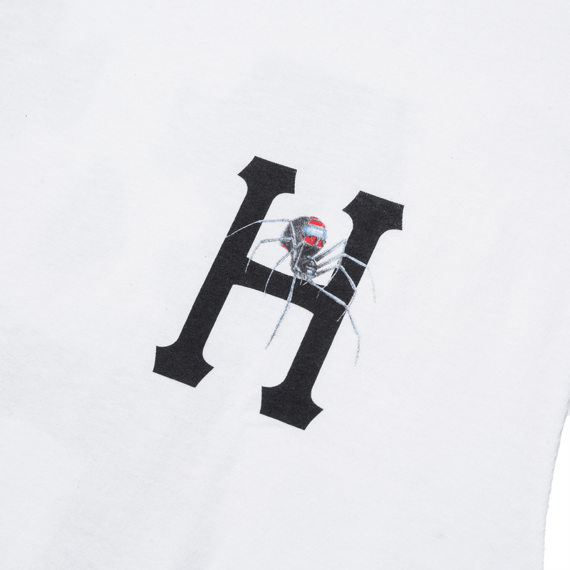 HUF PREY CLASSIC H T-SHIRT wit voorkant close-up