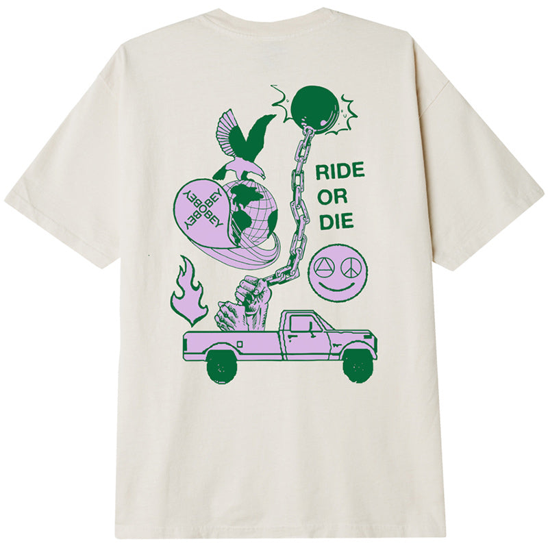 Bestel het Obey RIDE OR DIE HEAVYWEIGHT T-SHIRT snel, veilig en gemakkelijk bij Revert 95. Check onze website voor de gehele Obey collectie.