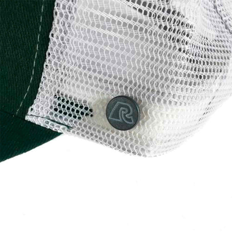 Rumble speedshop Helmet Trucker Cap donker groen zijkant close-up Revert95.com