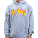 Thrasher Flame Hooded Sweat Grey