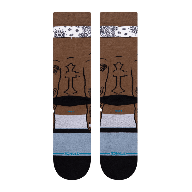 Stance TUPAC RESURRECTED CREW sokken achterkant plat